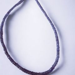 Natural Tanzanite necklace with silver clasp