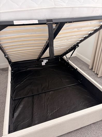 NEXT Double Ottoman Storage Bed + Orthopaedic Mattress