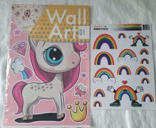 Brand new Unicorns Wall Art Stickers + Free Rainbow Window Stickers (new)