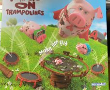 Pigs on trampolines board game