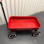 red metal classic pulling cart wagon toy Image 3