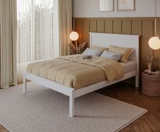 Lucy 4ft Small Double Bedframe in White
