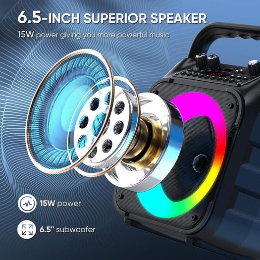 Karaoke Machine + 2 Wireless Mics - Bluetooth - New Sealed