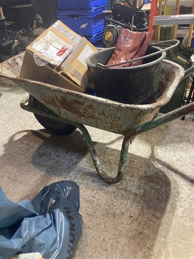 wheelbarrow planter