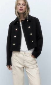 Zara Casual Double Breasted Pea Coat