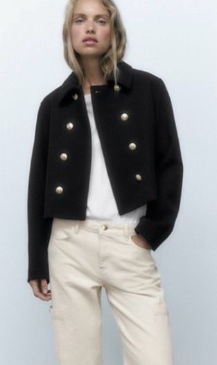 Zara Casual Double Breasted Pea Coat