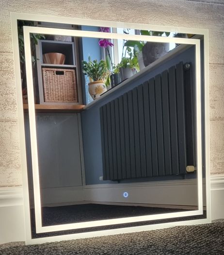 LED Bathroom Mirror 60x60cm Neutral Bright Light