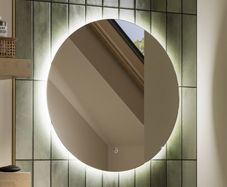 LED Bathroom mirror, 100cm round, with demister. Brand new