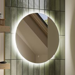 LED Bathroom mirror, 100cm round, with demister. Brand new