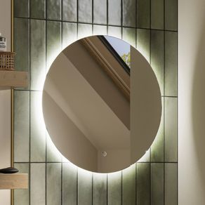LED Bathroom mirror, 100cm round, with demister. Brand new