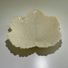 Vintage Belleek Fermanagh Ireland Leaf Dish (4th Mark)