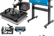 5 In 1 Heat Press 30.5 x 38.1 cm Vinyl Cutter Plotter 71.1 cm Software Sublimation