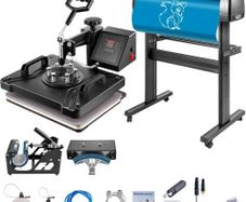 5 In 1 Heat Press 30.5 x 38.1 cm Vinyl Cutter Plotter 71.1 cm Software Sublimation