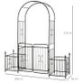 Metal Garden Arbor Arch with Double Doors Image 2