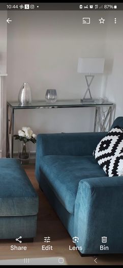 Glass console table