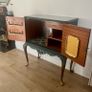 SALE! Burl Front Vintage Cocktail Bar/Cabinet Image 5