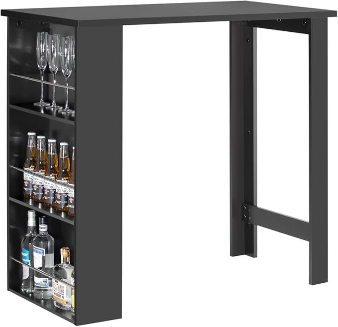 Bar Table with Integrated Home Bar Dining Table