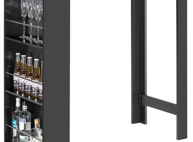Bar Table with Integrated Home Bar Dining Table