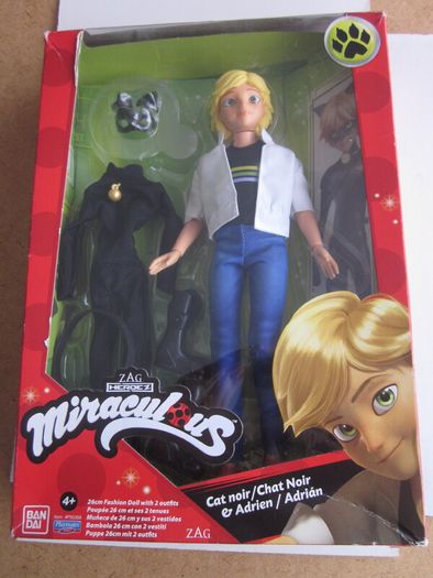 Bandai Miraculous Doll Chat Noir and Adrien Fashion Doll model 50356