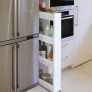 storage kitchen shelf Interspace Gap shelf mobile kitchen toilet gap rack Bathroom storage rack Fridge side seam finishing rack Image 5