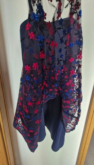 Orsay dress navy with blue and red/pink s. 38/10