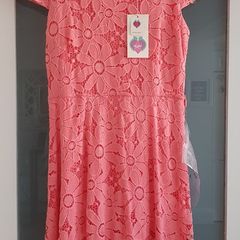 YUMI girls coral dress Sz 13 yo - Bnwt Rrp 39.95