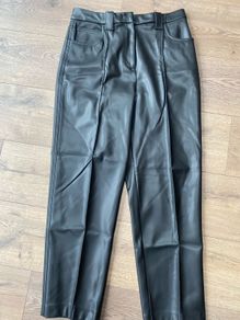Black leather style trousers