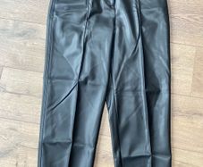 Black leather style trousers