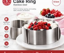 New Adjustable Stainless Steel Cake Ring Baking Mould