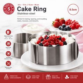 New Adjustable Stainless Steel Cake Ring Baking Mould