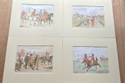 Randolph Caldecott Hunting Prints x 4