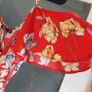 BERSHKA red floral ruffle frill wrap dress Sz S (Fit 8-10UK) - Bnwt Image 6