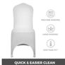 Universal 100pcs Chair Covers White Arched Front Slip Spandex Lycra Wedding Part Image 7