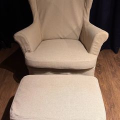 IKEA Strandmon Armchair and Footstool