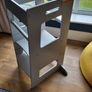 KiddyMoon Toddler Learning Tower, Montessori Kitchen Step Stool, Height Adjustable (3 Levels), Safety Rail, Grey Image 3