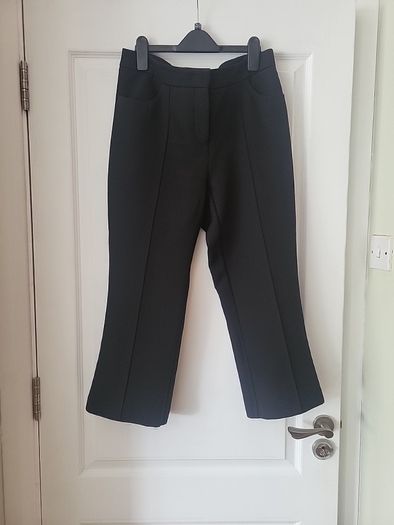 River Island Black Crop Trousers