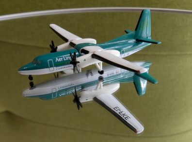 Diecast Aircraft Model, Aer Lingus - Fokker 50 airplane, by HERPA, NEW