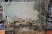 Vintage John Constable print on board
