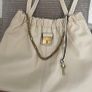 Marc Jacobs Cream Lambskin Leather Bag - The Christina Tote - Image 8