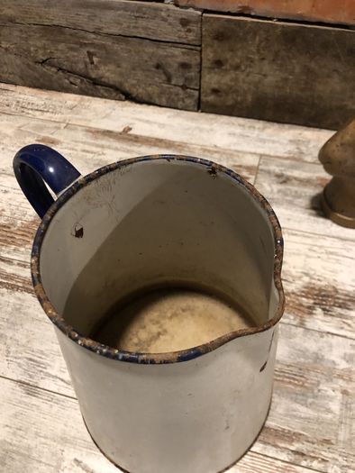 vintage enamelled jug