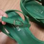 Hobbs London Emerald Green Suede Strappy Ankle Buckle Wedge Heels 41EU Image 5