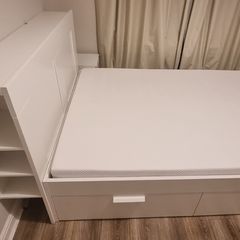 Ikea Brimnes Double Bed And Abygda Mattress