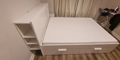 Ikea Brimnes Double Bed And Abygda Mattress