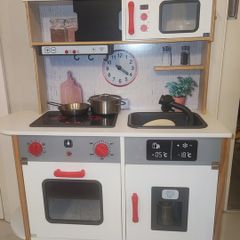 Toy Play Kitchen with Ice Dispenser & Appliances