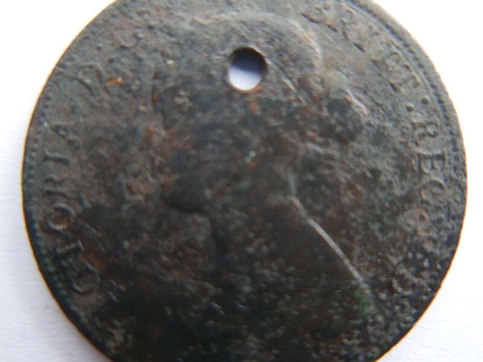 1861 Victoria Half-Penny Coin