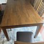 Walnut Dinning Room Table & 6 Chairs Image 2