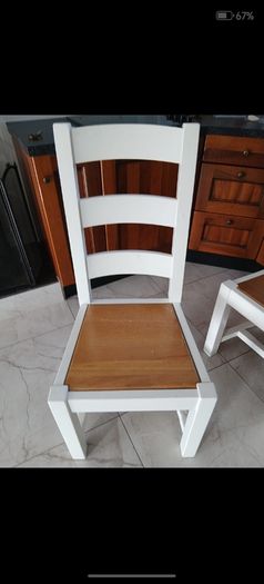 4 solid wood dining chairs