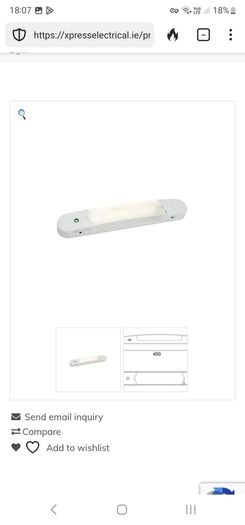Over mirror  Dual LED Light with USB (2 available)