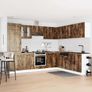14 Piece Kitchen Cabinet Set Smoked Oak Image 3