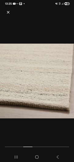 Flatwoven Rug Beige 195cm x 80cm